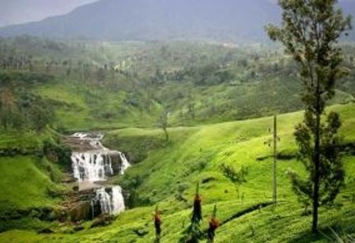 Travel in Asia - St. Clair's Falls in the Nuwara Eliya District of Sri Lanka
