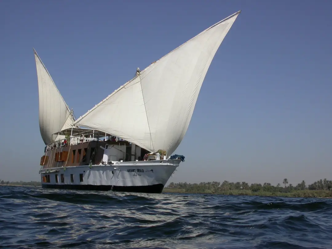 Dahabeya naviguant sur le Nil