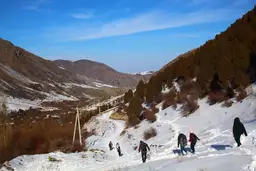 Voyage au Kirghizistan : Issyk Ata, randonnée hivernale de Ravel
