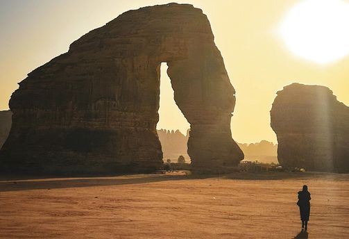 Voyage en Arabie Saoudite - Rocher de l'éléphant - Lever de soleil