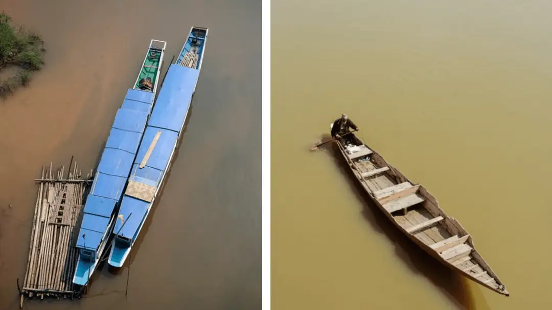 pirogue laos