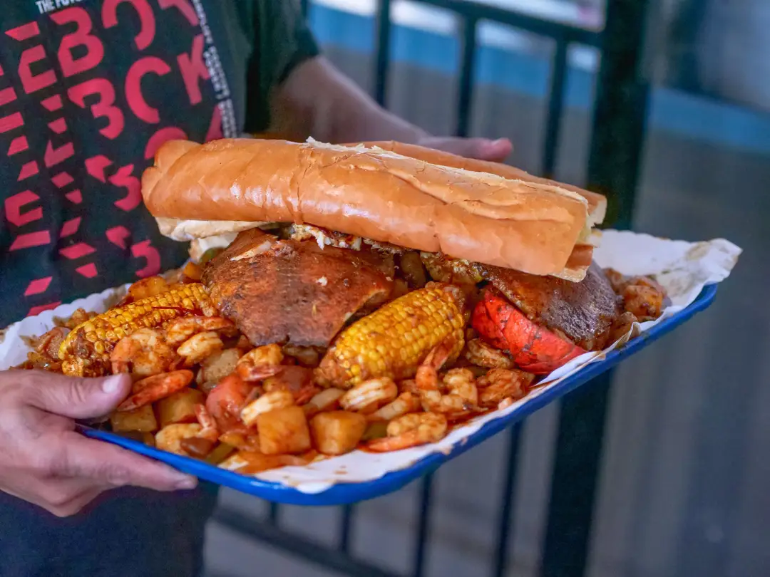 Sandwich po'boy, une spécialité de la Nouvelle-Orléans.