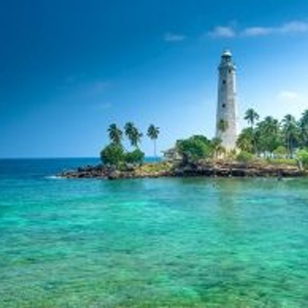 Travel in Asia - The Dondra Head Lighthouse at Galle Fort in Sri Lanka