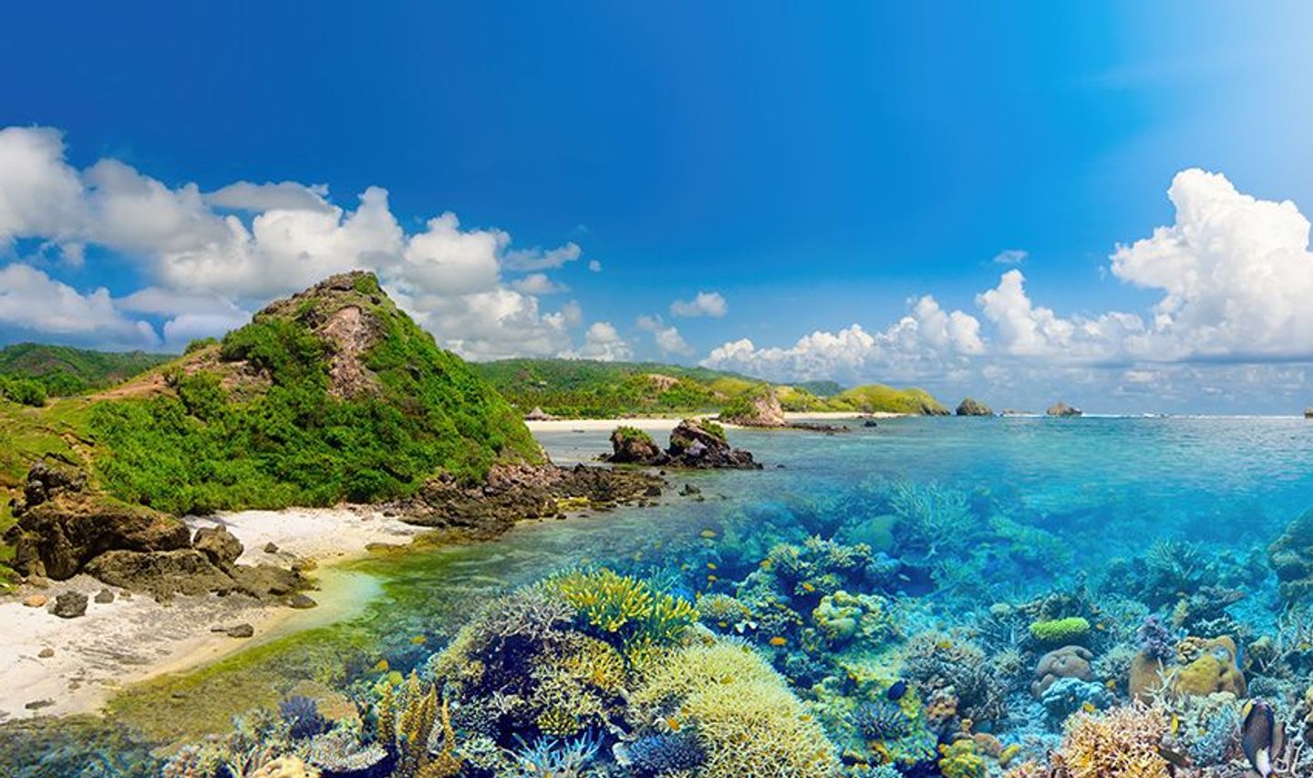 Travel in Asia - Tropical beach in Lombok, Indonesia