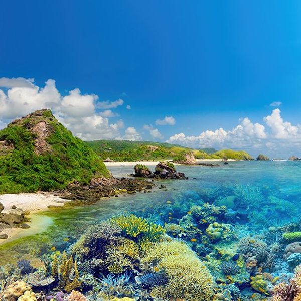 Travel in Asia - Tropical beach in Lombok, Indonesia