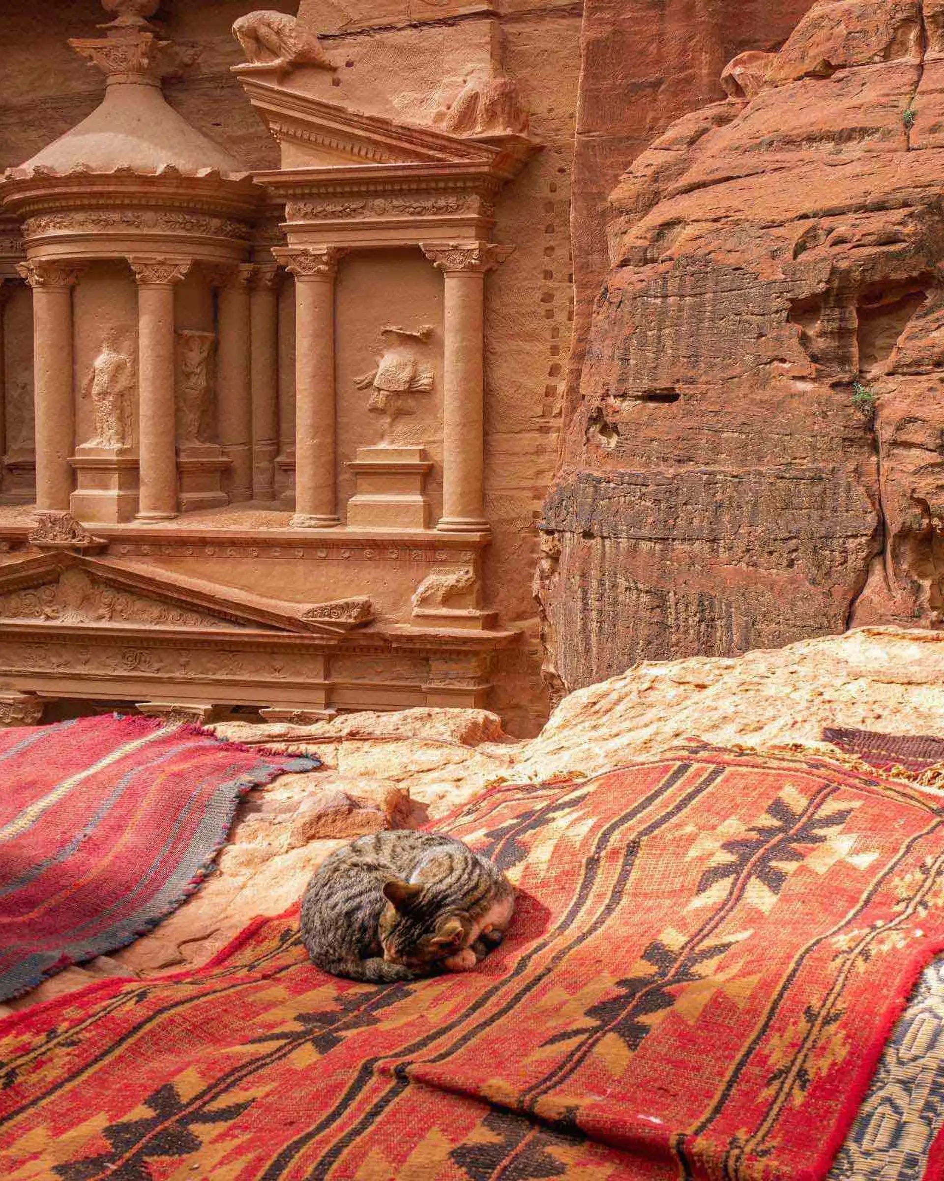 Travel in Asia - A view of the iconic Al Khazneh (Treasury) at Petra, Jordan