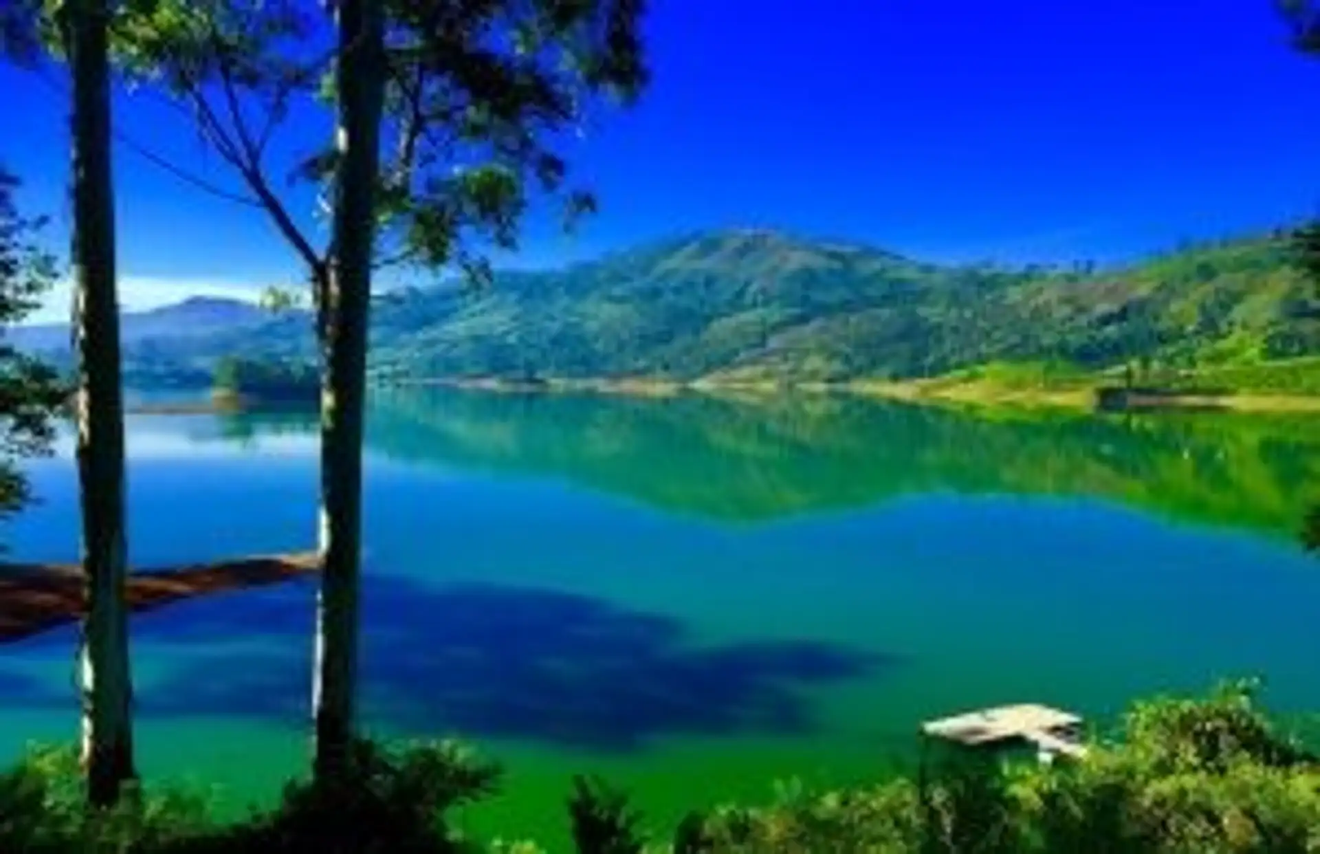 Travel in Asia - Castlereagh Reservoir in Sri Lanka on a clear day