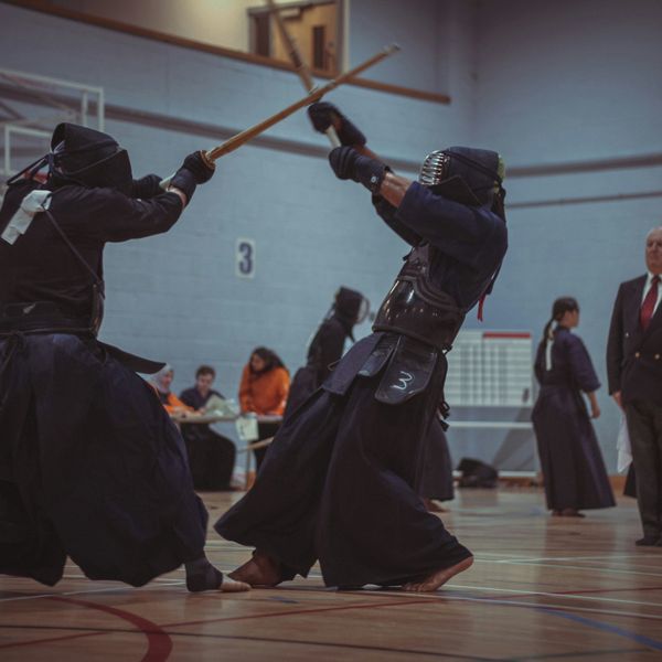Besuch einer samurai kembu-show in Japan