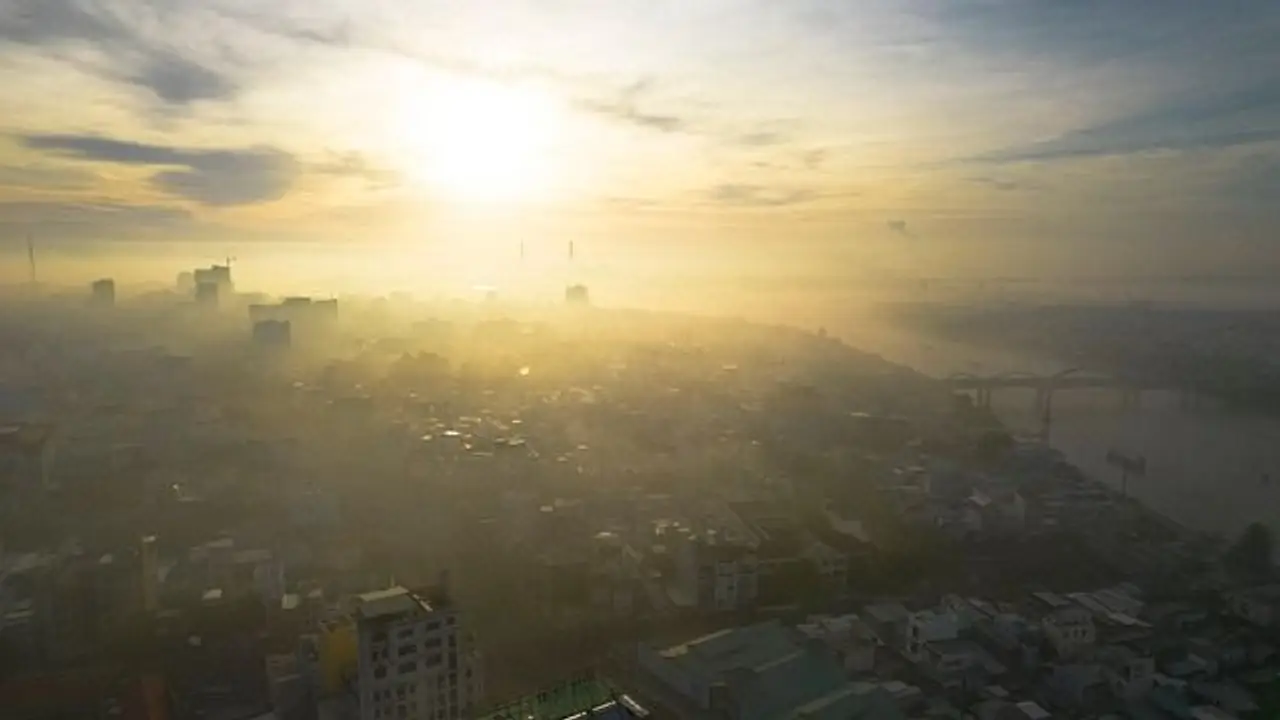Sonnenaufgang in can tho vietnam